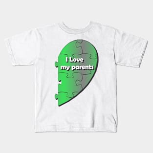 I love my parents Kids T-Shirt